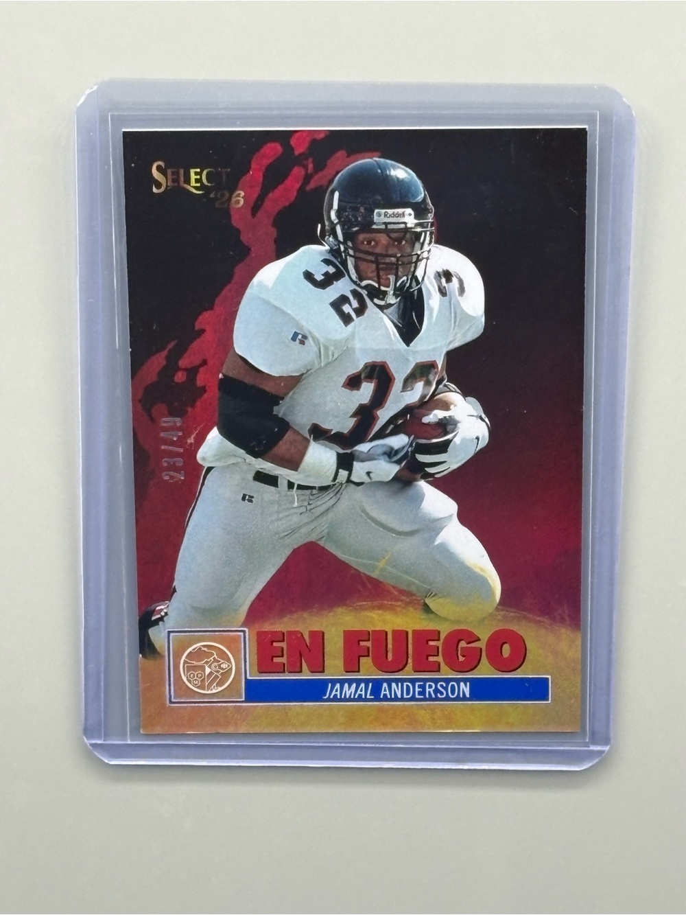 2026 Panini Decades 90s Jamal Anderson En Fuego Blue 23/49 Falcons
